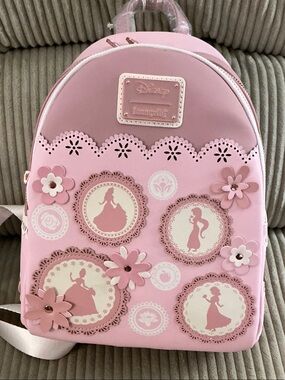 Disney Pink Floral Princess Mini Backpack